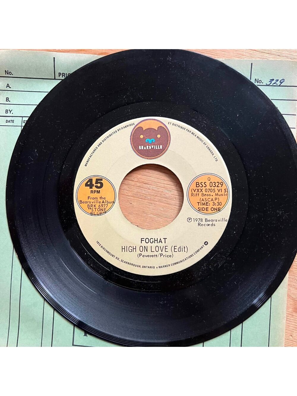 Foghat - High in Love/Sweet Home Chicago 45rpm VG+ R10